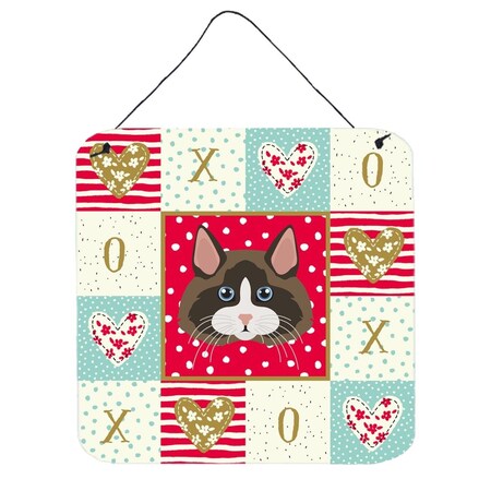 Carolines Treasures 6 x 6 in. Ragdoll Cat Love Wall or Door Hanging Prints CK5153DS66